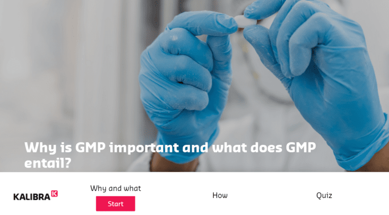 Kalibra elearning why is GMP important
