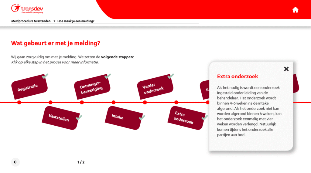 Online procestraining e-learning module over klokkenluiden procedure